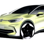Design sketch: The new ID.3 comes in spring with a sharpened exterior design.