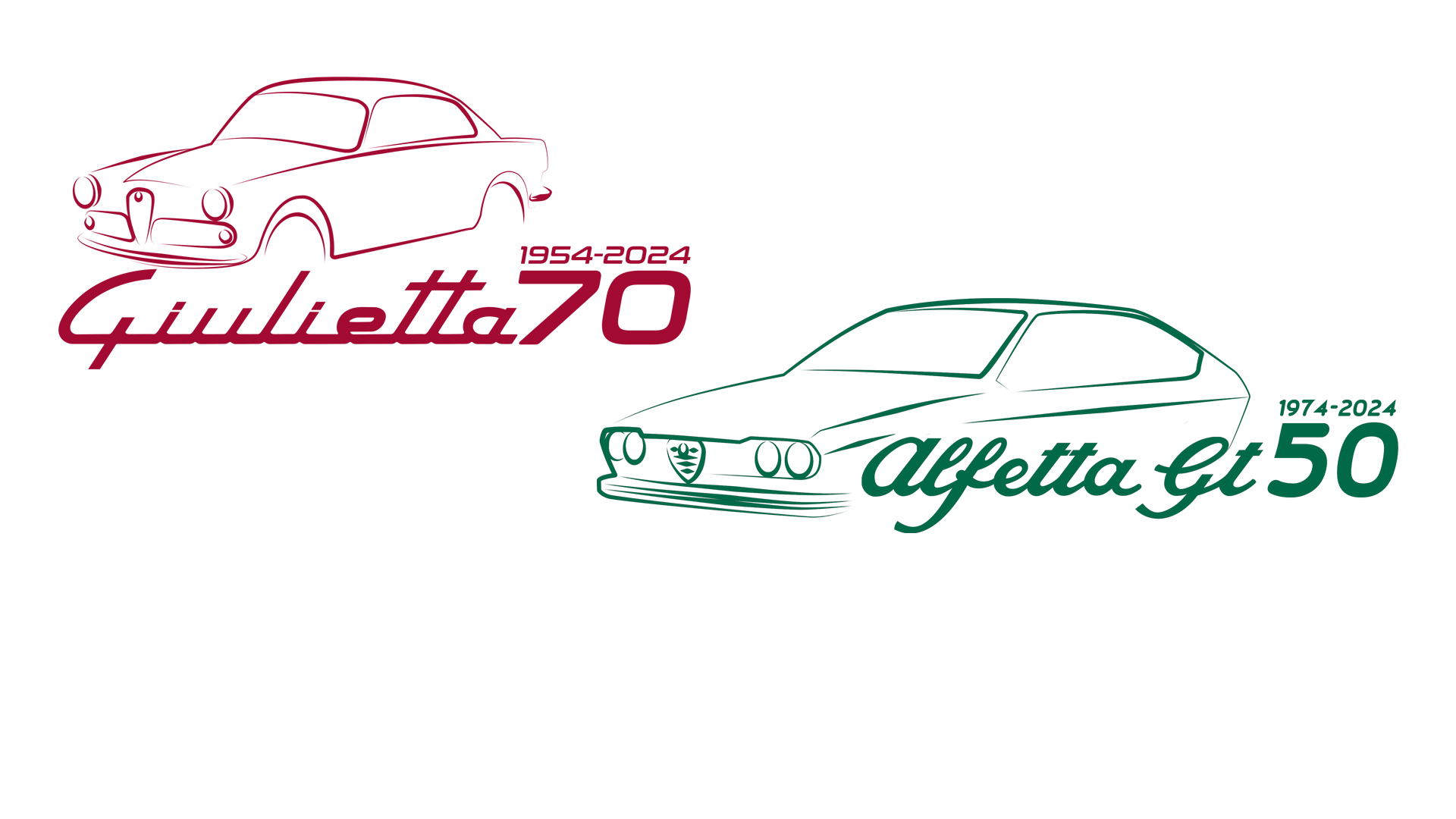 Dva nova logotipa “Made at the Centro Stile” povodom 70. godišnjice Alfa Romeo Giuliette i 50. godišnjice Alfette GT